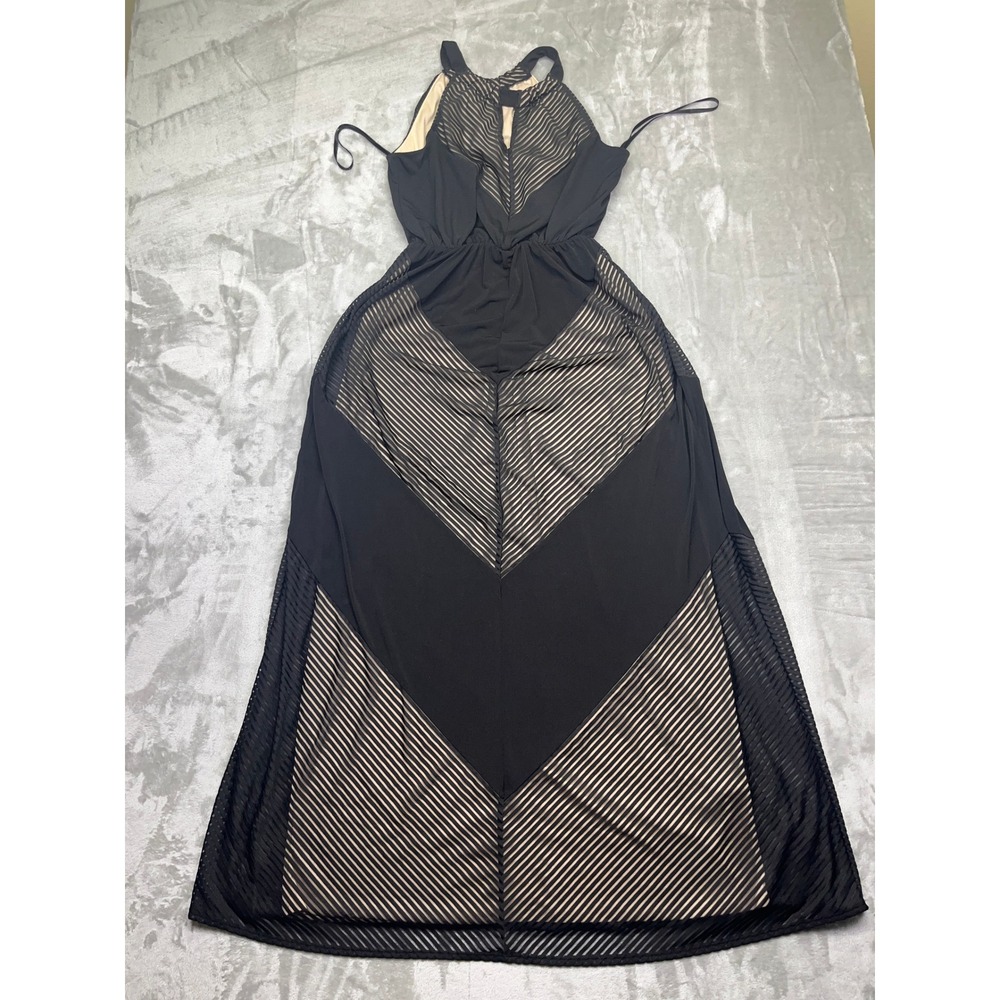 Apt. 9 Maxi Dress Halter Neck‎ Sleeveless Party Evening Black Sz M Boho Festival